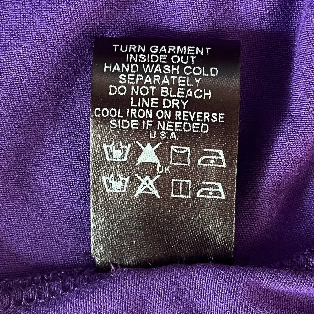 Anthony Original Womens 2 Piece Tank Top Pants Set Shark Bite Hem Purple 2X - Picture 14 of 14